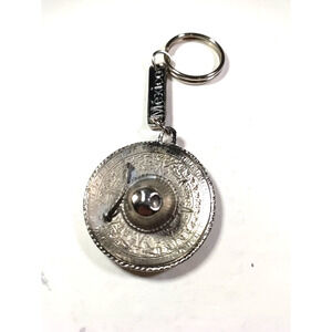Mexico Sombrero Silver Tone Metal Metal Rito Products Keychain